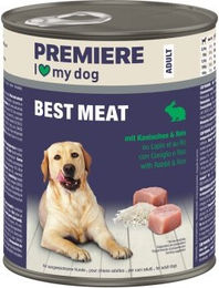 PREMIERE Best Meat Nassfutter Hund, Adult, Kaninchen und Reis 6x800 g – Bild 1 von 2