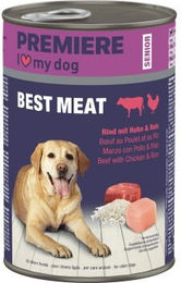 Produktbild von PREMIERE Best Meat Nassfutter Hund, Senior, Rind mit Huhn und Reis 6x400 g