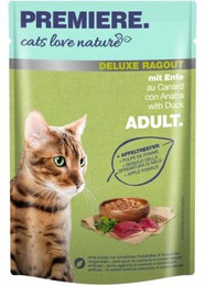 Produktbild von PREMIERE cats love nature Deluxe Ragout Ente - 96 x 100 g