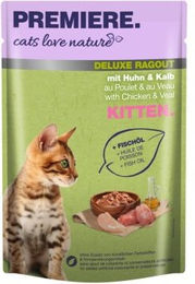 Produktbild von PREMIERE cats love nature Deluxe Ragout Kitten Kalb und Huhn 24x100 g
