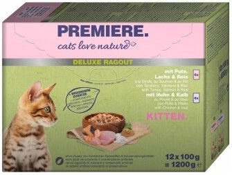 Produktbild von PREMIERE cats love nature Deluxe Ragout Kitten Mix - 12 x 100 g