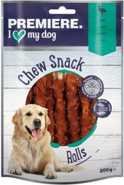 Produktbild von PREMIERE Chew Snack Kaustangen Rolls Ente - 200 g