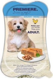 Produktbild von PREMIERE Chunky Menu Nassfutter Hund Adult Huhn pur - 30 x 175 g
