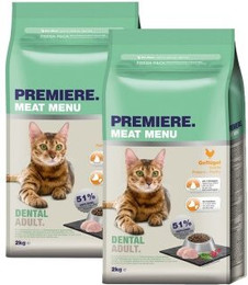 Produktbild von PREMIERE Dental Geflügel Adult Katzenfutter - 2 x 2 kg