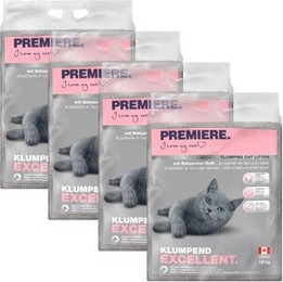 Produktbild von PREMIERE Excellent Babypuder Klumpstreu - 4 x 12 kg