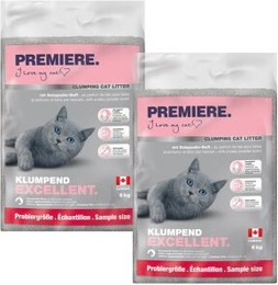 Produktbild von PREMIERE Excellent Babypuder Klumpstreu - 2 x 6 kg
