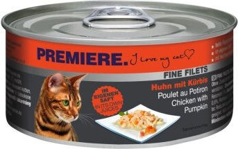Produktbild von PREMIERE Fine Filets Naturell Huhn mit Kürbis - 48 x 80 g