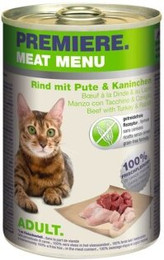 Produktbild von PREMIERE Meat Menu Adult Rind, Pute und Kaninchen - 12 x 400 g