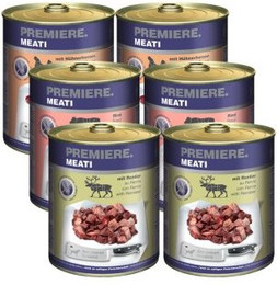 Produktbild von PREMIERE Meati Mixpaket Nassfutter für Hunde - 6 x 800 g