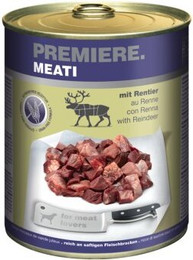 Produktbild von PREMIERE Meati Rentier Nassfutter für Hunde - 6 x 800 g