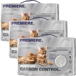 Produktbild von PREMIERE Multi-Cat Klumpstreu - 3 x 12 l
