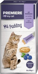 Produktbild von PREMIERE My Pudding Heidelbeere Katzen-Snack - 11 x 90 g