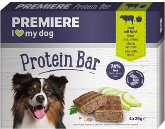 Produktbild von PREMIERE Proteinriegel Rind mit Apfel - 4 x 25 g