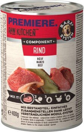 Produktbild von PREMIERE RAW KITCHEN Nassfutter Hund Adult Component Rind und Kalb - 24 x 400 g