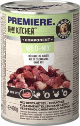 Produktbild von PREMIERE RAW KITCHEN Nassfutter Hund Adult Component Wild - 12 x 400 g