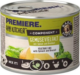Produktbild von PREMIERE RAW KITCHEN Nassfutter Hund Adult Gemüsevielfalt mit Spinat und Brokkoli - 6 x 200 g