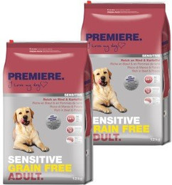 Produktbild von PREMIERE Sensitive Grain Free Adult Rind - 2 x 12 kg