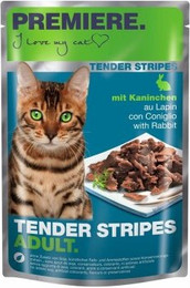 Produktbild von PREMIERE Tender Stripes Kaninchen - 28 x 85 g