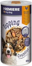 Produktbild von PREMIERE Topping Crumble Hühnerleber mit Karotte - 6 x 60 g
