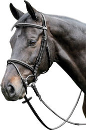 Produktbild von PRESTIGE Italia Bombierte Trense mit Dekor, schwarz - Warmblut