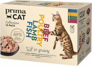 Produktbild von PrimaCat Classic in Soße 12 x 85 g - Classic-Mix (4 Sorten)