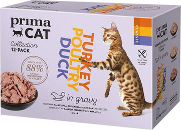 Produktbild von PrimaCat Classic in Soße 12 x 85 g - Geflügel-Mix (3 Sorten)
