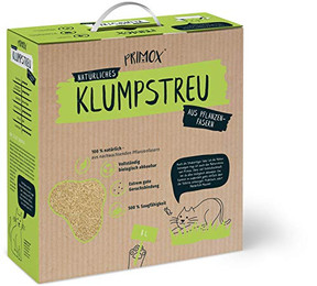 Produktbild von PRIMOX Natürliche Katzenstreu aus Pflanzenfasern - 8 l
