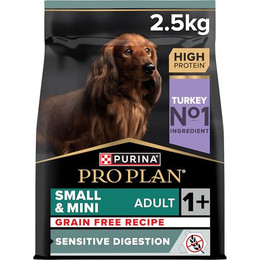 Produktbild von Pro Plan Grain Free Small & Mini Adult Sensitive Digestion Trockenfutter - 2,5 kg