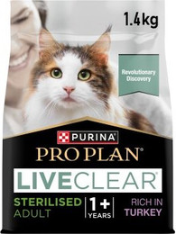 Produktbild von PRO PLAN Liveclear Sterilised Adult Truthahn - 2 x 1,4 kg