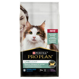 Produktbild von PRO PLAN LiveClear Sterilised Senior 7+ Truthahn Katzenfutter - 1,4 kg