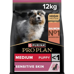 Produktbild von Pro Plan Medium Puppy Sensitive Skin Lachs Welpenfutter trocken - 12 kg
