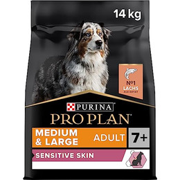 Produktbild von Pro Plan PURINA PRO PLAN Medium & Large Adult 7+ Sensitive Skin Hundefutter trocken - 14 kg