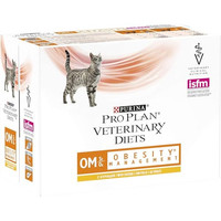 Produktbild von PRO PLAN Veterinary Diets OM Obesity Management Katze Frischebeutel Huhn - 10 x 85 g