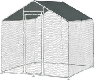 Produktbild von pro.tec Freigehege Wels mit Sonnendach Stahl Drahtgeflecht 2x2x2 m
