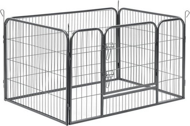 Produktbild von pro.tec Welpenauslauf Absperrgitter 125x85x70 cm Stahl Silber