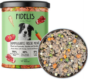 Produktbild von Probier-Glas: Frische-Menü Pferd mit Pastinake, Karotte und Brokkoli (400g)