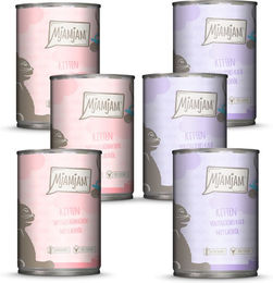 Produktbild von Probierpaket MjAMjAM Kitten 6 x 400 g - Mixpaket (2 Sorten)