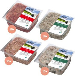 Produktbild von ProCani BARF-Paket pur 4 Sorten Rind und Innerei - 50 x 500 g