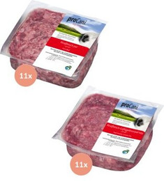 Produktbild von ProCani BARF-Paket pur Rind und Geflügel - 22 x 500 g