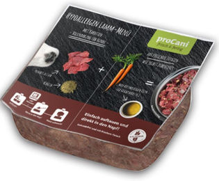 proCani Hypoallergen Lamm Komplettmenü 500g (Blockware) – Bild 1 von 2