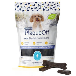 Produktbild von ProDen PlaqueOff Mini Dental Knochen für kleine Hunde und Zwerghunde, Gemüsemix und Blaubeere - 20 x 17 g