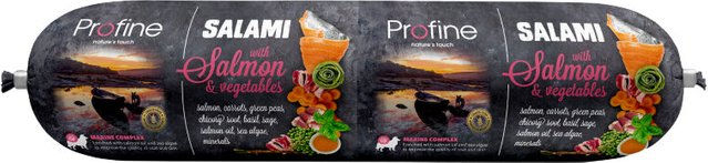 Profine Dog Salami - Lachs & Gemüse - 4 x 800 g – Bild 1 von 2