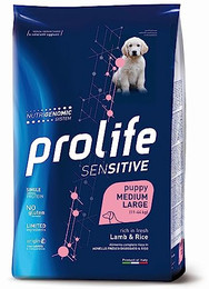 Produktbild von Prolife Dog Puppy Sensitive Medium/Large Lamm & Reis - 2 x 10 kg