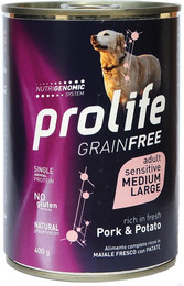 Produktbild von Prolife Dog Wet Sensitive Schwein - 12 x 400 g
