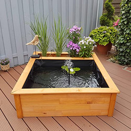 Produktbild von Promadino Hochteich mit seitlicher Pflanzzone 145x120cm Solar