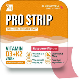 Produktbild von PROSTRIP Vitamin D3 + K2 vegane orale Streifen