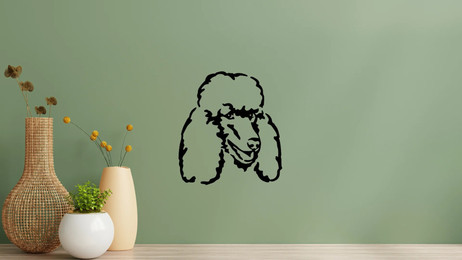 Produktbild von Pudel Kopf Wandtattoo Wandbild Wandsticker Wandaufkleber Wanddekoration