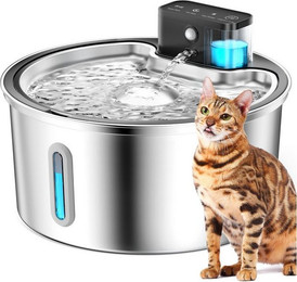 Produktbild von PUPPY KITTY Trinkbrunnen 3,2 L Edelstahl Haustier-Trinkbrunnen - 3,2 l