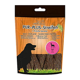 Produktbild von PUR Plus Kaustreifen Reh + Karotte - 100 g