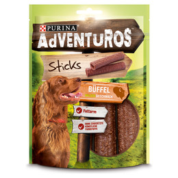 Produktbild von Purina Adventuros Sticks mit Büffelgeschmack - 3 x 120 g